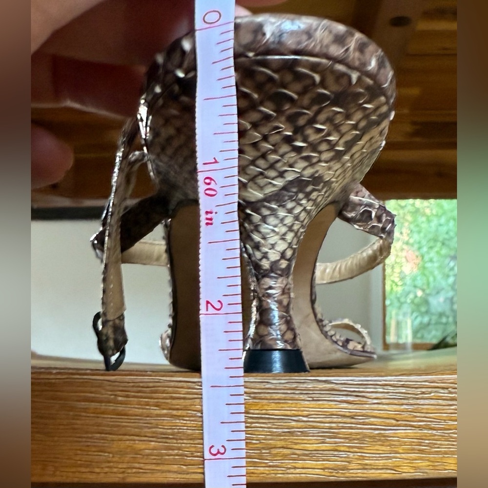 Manolo Blahnik Snakeskin Brown Heels EU40 - Picture 8 of 9